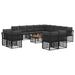 Set de canapele de exterior 14 pcs Negru și Gri închis - WALTI WALTI