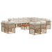 Set de canapele de exterior 14 pcs Alb Natural și Crem - WALTI WALTI