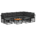 Set de canapele de exterior 10 pcs Negru și Gri închis - WALTI WALTI