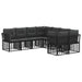 Set de canapele de exterior 8 pcs Negru și Gri închis Poliester - WALTI WALTI