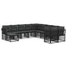 Set de canapele de exterior 11 pcs Negru și Gri închis - WALTI WALTI
