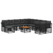 Set de canapele de exterior 12 pcs Negru și Gri închis - WALTI WALTI