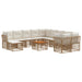 Set de canapele de exterior 12 pcs Alb Natural și Crem - WALTI WALTI