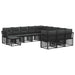 Set de canapele de exterior 12 pcs Negru și Gri închis - WALTI WALTI