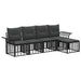 Set de canapele de exterior 5 pcs Negru și Gri închis Poliester - WALTI WALTI