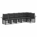Set de canapele de exterior 6 pcs Negru și Gri închis Poliester - WALTI WALTI