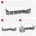 Set de canapele de exterior 6 pcs Negru și Gri închis Poliester - WALTI WALTI