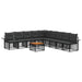 Set de canapele de exterior 10 pcs Negru și Gri închis - WALTI WALTI