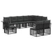 Set de canapele de exterior 10 pcs Negru și Gri închis - WALTI WALTI