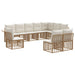 Set de canapele de exterior 10 pcs Alb Natural și Crem - WALTI WALTI