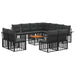 Set de canapele de exterior 12 pcs Negru și Gri închis - WALTI WALTI