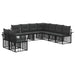 Set de canapele de exterior 9 pcs Negru și Gri închis Poliester - WALTI WALTI