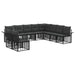 Set de canapele de exterior 10 pcs Negru și Gri închis - WALTI WALTI