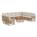 Set de canapele de exterior 11 pcs Alb Natural și Crem - WALTI WALTI