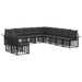 Set de canapele de exterior 11 pcs Negru și Gri închis - WALTI WALTI