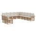 Set de canapele de exterior 11 pcs Alb Natural și Crem - WALTI WALTI