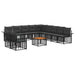 Set de canapele de exterior 12 pcs Negru și Gri închis - WALTI WALTI