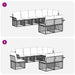 Set de canapele de exterior 8 pcs Alb Natural și Crem poliratan - WALTI WALTI