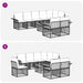 Set de canapele de exterior 9 pcs Alb Natural și Crem poliratan - WALTI WALTI