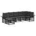 Set de canapele de exterior 7 pcs Negru și Gri închis Poliester - WALTI WALTI