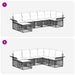 Set de canapele de exterior 7 pcs Alb Natural și Crem Poliester - WALTI WALTI