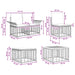 Set de canapele de exterior 8 pcs Negru și Gri închis Poliester - WALTI WALTI