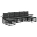 Set de canapele de exterior 7 pcs Negru și Gri închis Poliester - WALTI WALTI