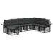 Set de canapele de exterior 8 pcs Negru și Gri închis Poliester - WALTI WALTI