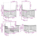 Set de canapele de exterior 8 pcs Negru și Gri închis Poliester - WALTI WALTI