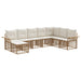 Set de canapele de exterior 8 pcs Alb Natural și Crem Poliester - WALTI WALTI