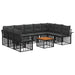 Set de canapele de exterior 10 pcs Negru și Gri închis - WALTI WALTI