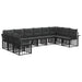 Set de canapele de exterior 10 pcs Negru și Gri închis - WALTI WALTI