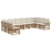 Set de canapele de exterior 10 pcs Alb Natural și Crem - WALTI WALTI