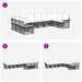 Set de canapele de exterior 10 pcs Alb Natural și Crem - WALTI WALTI