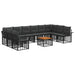 Set de canapele de exterior 11 pcs Negru și Gri închis - WALTI WALTI