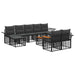 Set de canapele de exterior 10 pcs Negru și Gri închis - WALTI WALTI