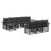 Set de canapele de exterior 10 pcs Negru și Gri închis - WALTI WALTI