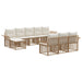 Set de canapele de exterior 10 pcs Alb Natural și Crem - WALTI WALTI