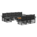 Set de canapele de exterior 11 pcs Negru și Gri închis - WALTI WALTI