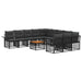 Set de canapele de exterior 12 pcs Negru și Gri închis - WALTI WALTI