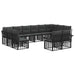 Set de canapele de exterior 12 pcs Negru și Gri închis - WALTI WALTI