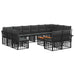 Set de canapele de exterior 13 pcs Negru și Gri închis - WALTI WALTI