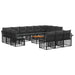Set de canapele de exterior 14 pcs Negru și Gri închis - WALTI WALTI