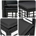Set de canapele de exterior 12 pcs Negru și Gri închis - WALTI WALTI