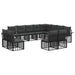 Set de canapele de exterior 12 pcs Negru și Gri închis - WALTI WALTI