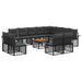 Set de canapele de exterior 13 pcs Negru și Gri închis - WALTI WALTI