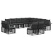 Set de canapele de exterior 13 pcs Negru și Gri închis - WALTI WALTI