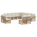 Set de canapele de exterior 13 pcs Alb Natural și Crem - WALTI WALTI