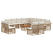 Set de canapele de exterior 14 pcs Alb Natural și Crem - WALTI WALTI