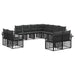 Set de canapele de exterior 11 pcs Negru și Gri închis - WALTI WALTI